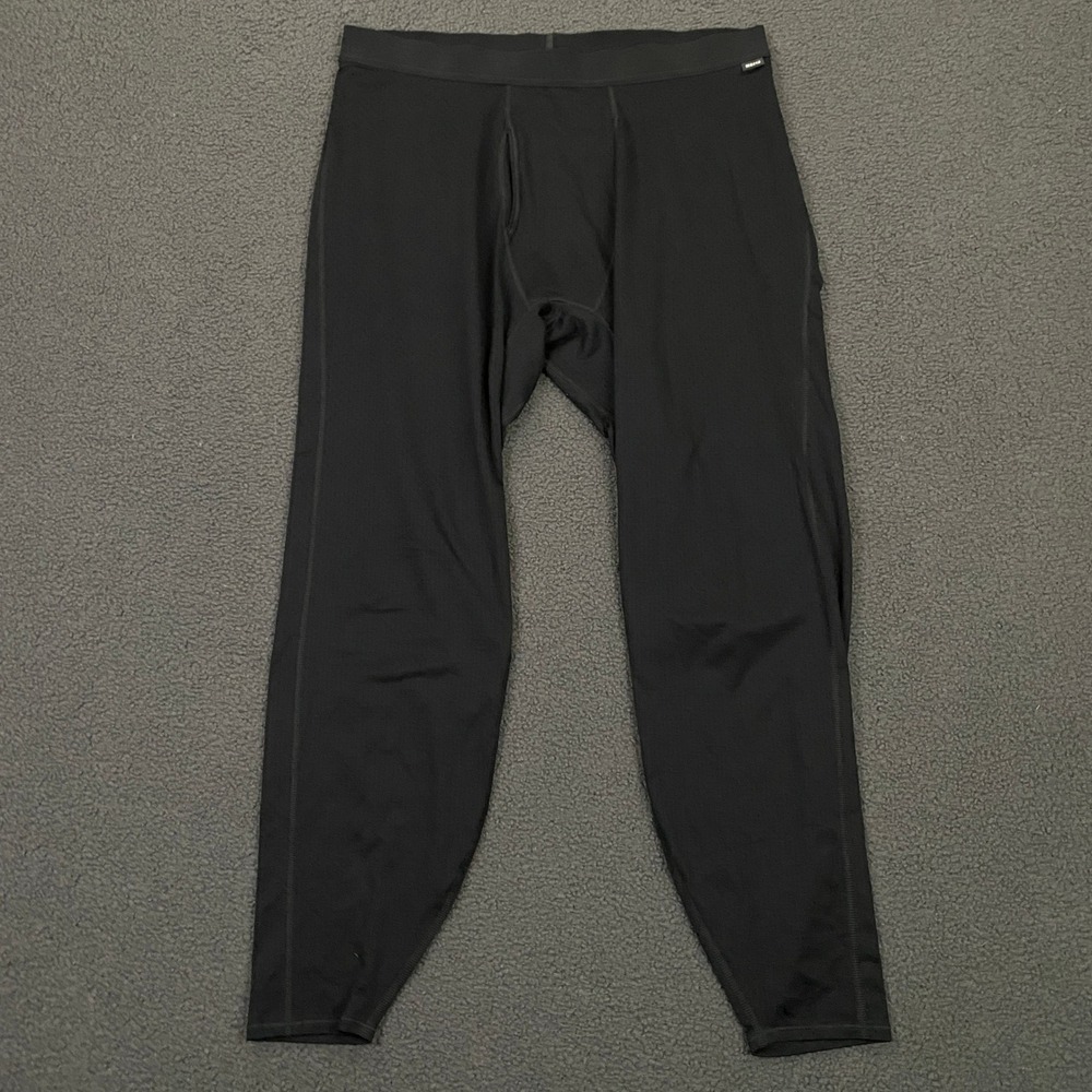 REI Co-op Leggings Mens Large Black Base Layer Thermal Cropped Layering